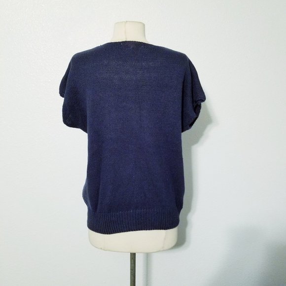 Vintage 80's Retro Print Sweater Top - Picture 3 of 4